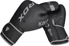 Black and grey boxing glove with 'RDX' branding on a white background
