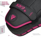 Black and pink focus pad with a brand logo on a white background
