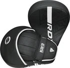 Black focus pads with white accents on a white background