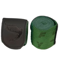Green hand wraps on a white background