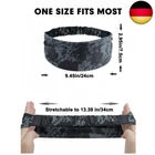 Headband with measurement details on a white background