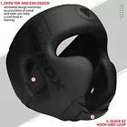 Black headguard on a white background