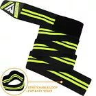 Yellow knee wrap unravelled