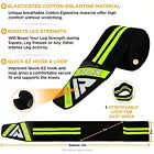 Yellow knee wraps with product details
