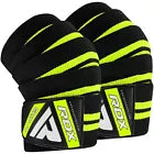 Pair of yellow knee wraps