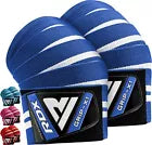 Blue knee wraps