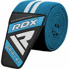 Blue knee wrap rolled up