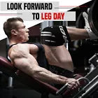 Man lifting weights wearing knee wraps