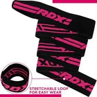 Pink knee wraps unravelled