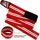 Red knee wrap unravelled