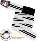 White knee wraps unravelled