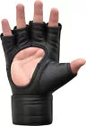 Black MMA glove on a hand