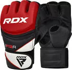 Pair of red MMA gloves
