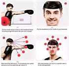 Man training with reflex ball to demonstrate the product dimensions.