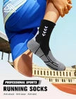 Person wearing grey running socks