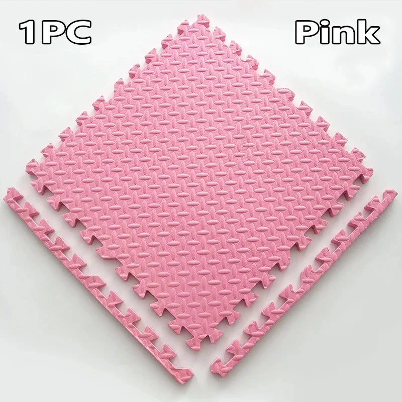 1-16PCS 30*30Cm Sports Gym Protection EVA Leaf Grain Floor Mats Yoga Fitness Non-Slip Splicing Rugs Thicken Shock Room Workout