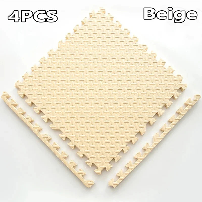 1-16PCS 30*30Cm Sports Gym Protection EVA Leaf Grain Floor Mats Yoga Fitness Non-Slip Splicing Rugs Thicken Shock Room Workout