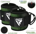 Pair of green ankle straps with RDX branding.
