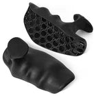 Pair of black gym grips.