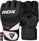 Black RDX MMA glove with white accents on a white background